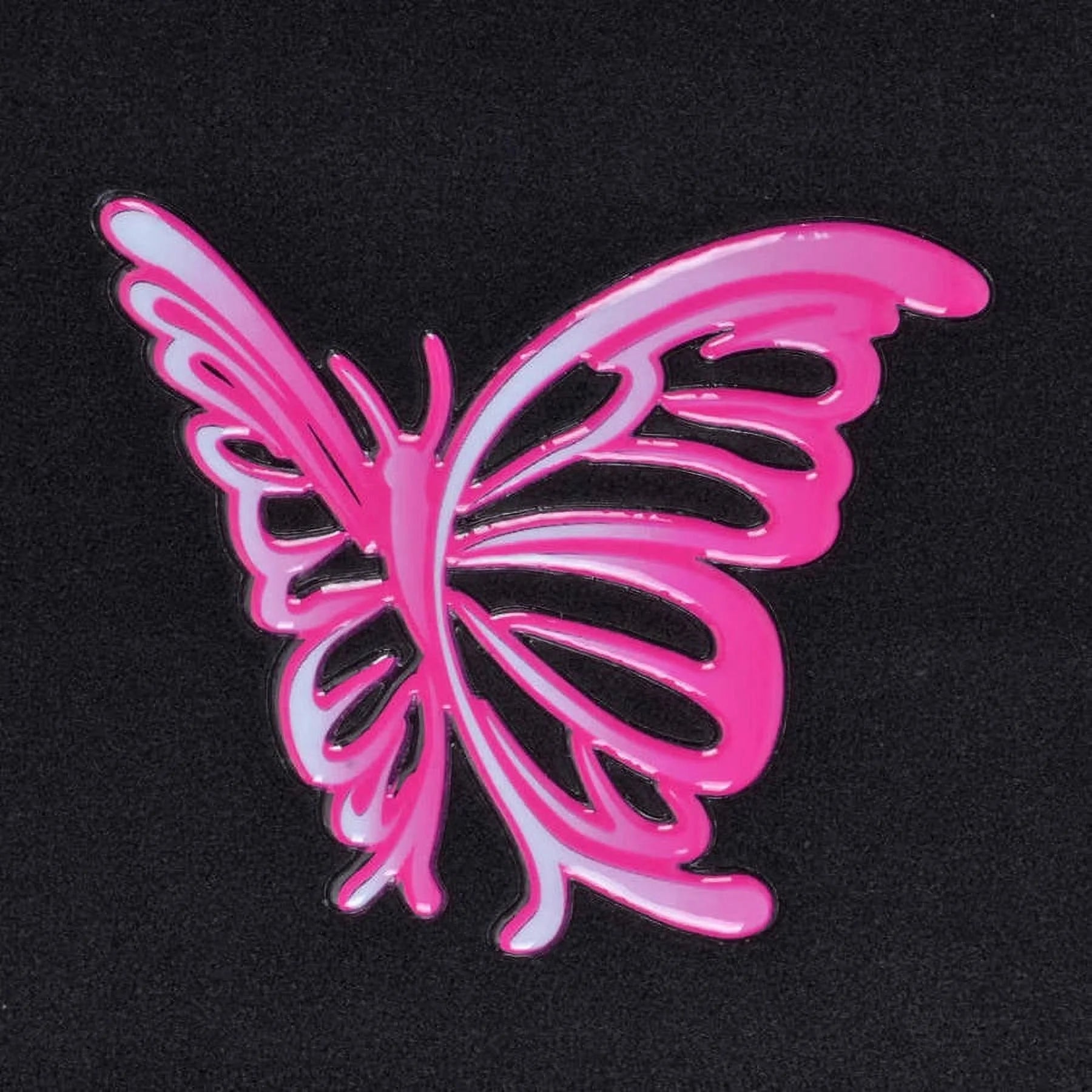 BDK Pink Butterfly Car Floor Mats Full Set Rubber Backing H618864
