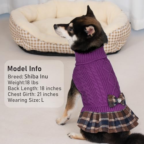 KYEESE Dog Sweater Knitwear with Bowtie for Small Dogs R875009