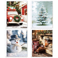 Christmas Cards- Boxed Christmas Cards with Envelopes & Stickers- Holiday Bulk Greeting and New Years Card Assortment- Set of 20- Perfect to Send Warm Holiday Wishes to Friends and Family- 5" x 7"