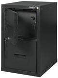 FireKing® FireShield 22"D Vertical 1-Drawer File Cabinet And Safe, Metal, Black Stone