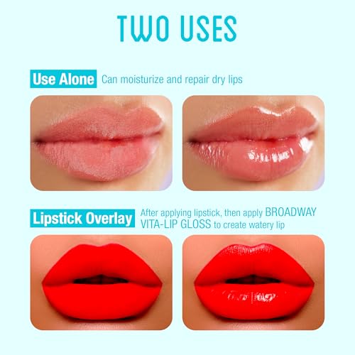 Ruby Kisses Broadway Vita-Lip Clear Lip Gloss 8 Pack, Ultra-Hydrating with Vitamins T1692