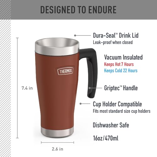 THERMOS ICON SERIES Stainless Steel Mug, Granite, 16 oz S58502
