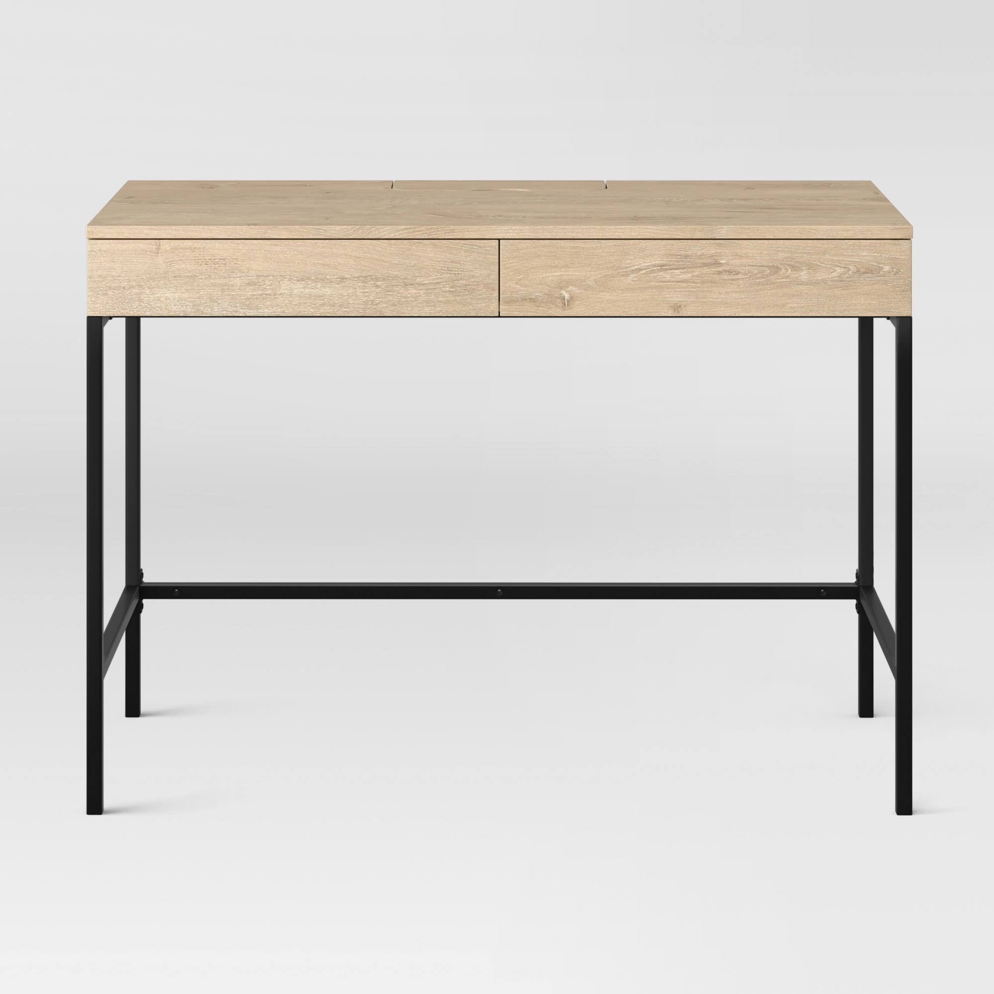 Loring Wood Writing Desk with Drawers Vintage Oak - Project 62