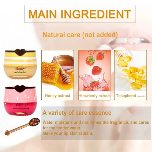 4 PCS Bee Lip Balm Honey Pot Variety Pack Lip Mask P935061