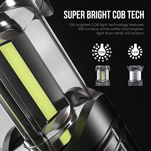 Lichamp LED Camping Lantern 4 Pack, Battery Powered Portable Hanging Light X975