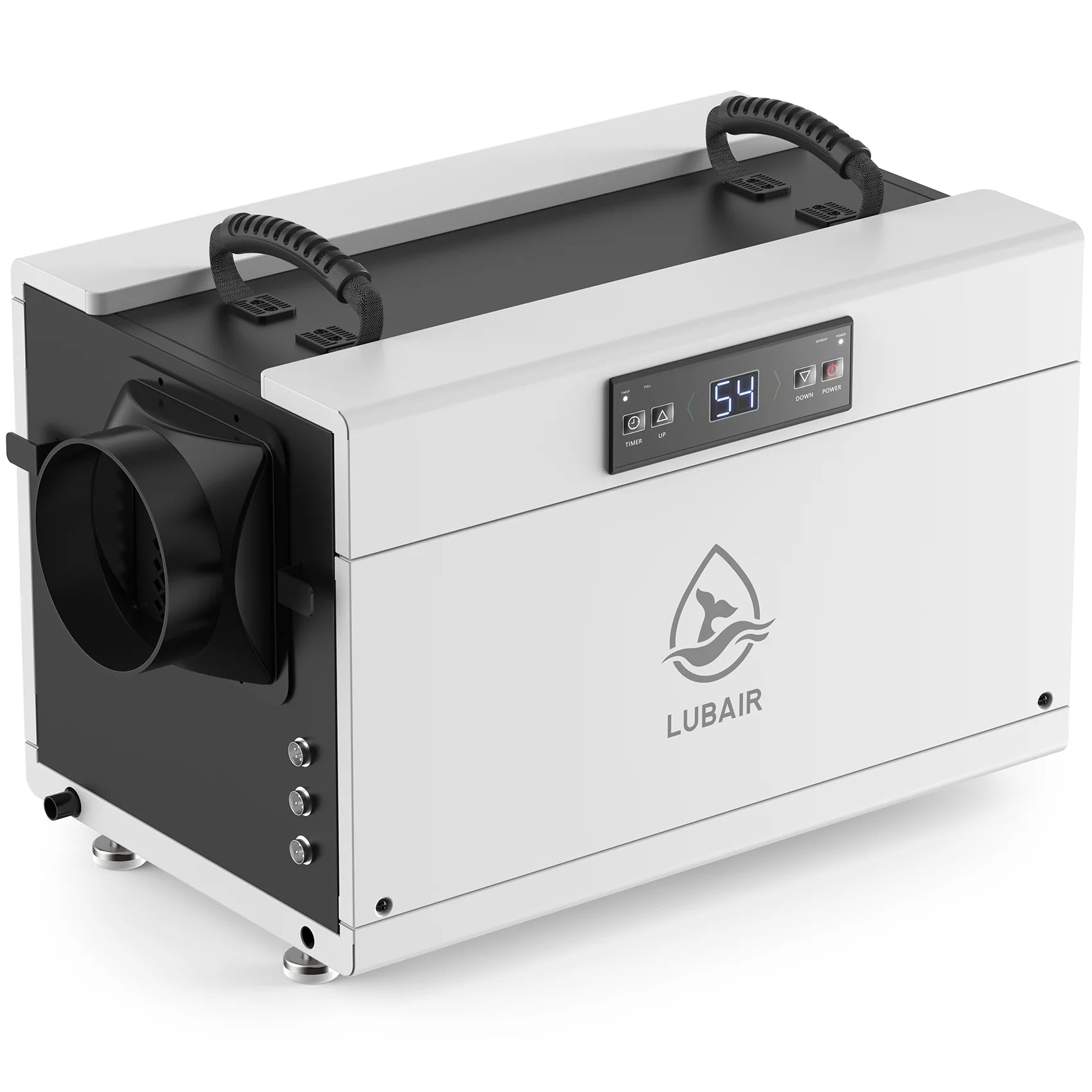 LUBAIR 145 Pints Commercial Dehumidifier for Basement, White A782978