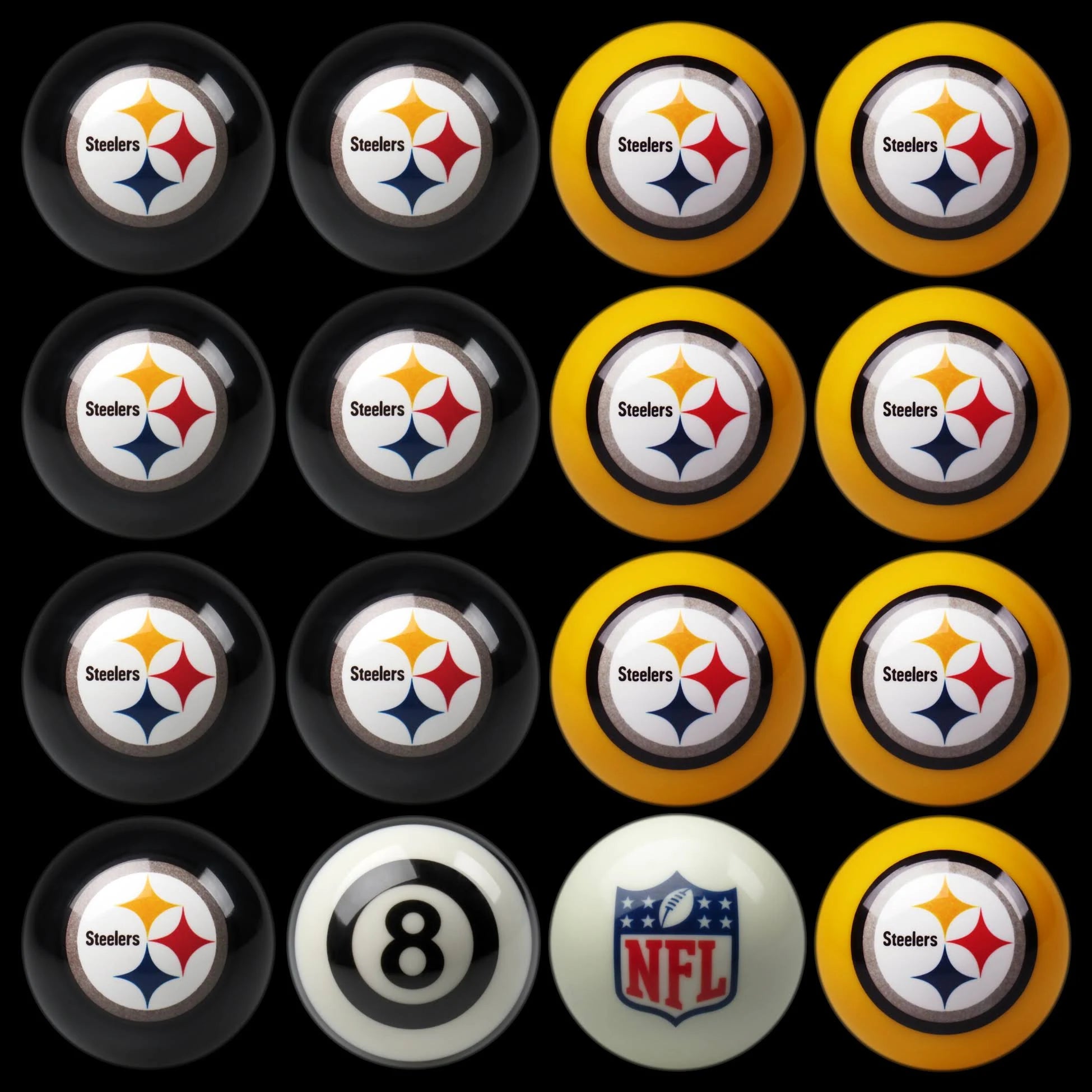 Imperial Home vs. Away Billiard Ball Set Pittsburgh Steelers R3519