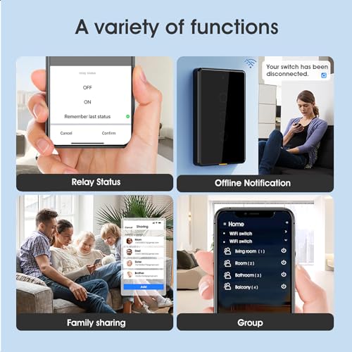 Zigbee Smart Touch Wall Light Switch 3 Gang, No Neutral Wire, Works with Alexa Z88563
