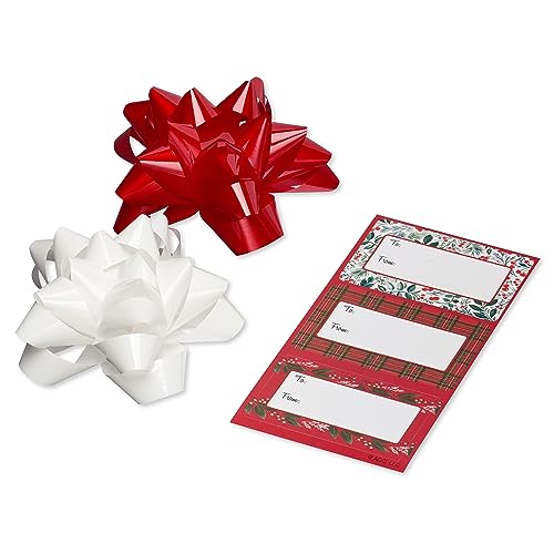 American Greetings Christmas Wrapping Paper Set, Red and Tan Brown, 120 sq ft, 4 Rolls R967653