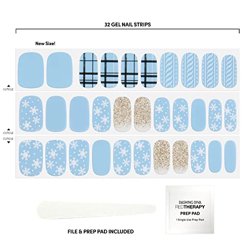 Dashing Diva Gloss Nail Strips Santa Baby - Gel Nail Stickers, 32 Count R845