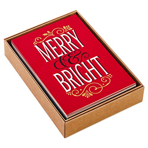 Hallmark Boxed Christmas Cards, Jewel-Tone Floral, 72 Cards with Envelopes H490