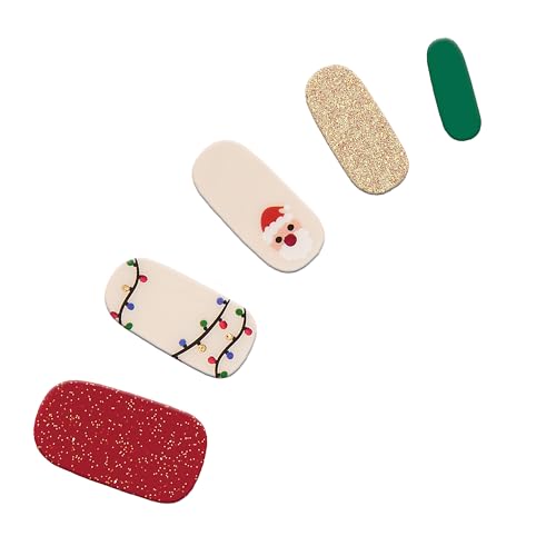 Dashing Diva Gloss Nail Strips Santa Baby - Gel Nail Stickers, 32 Count R845