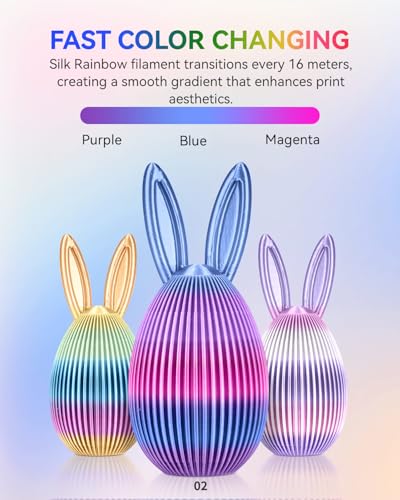 JAYO 3D Printer Filament Bundle, PLA Silk Multicolor 1.75mm, 8 Rolls 2kg G112230