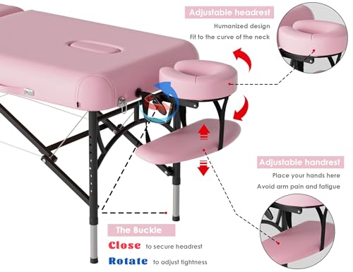 CLORIS 84" Portable Massage Table with Carrying Bag Z191211