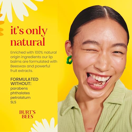 Burt's Bees Lip Balm 4-Pack, Pink Grapefruit, Mango, Coconut & Pear, Pomegranate C323915