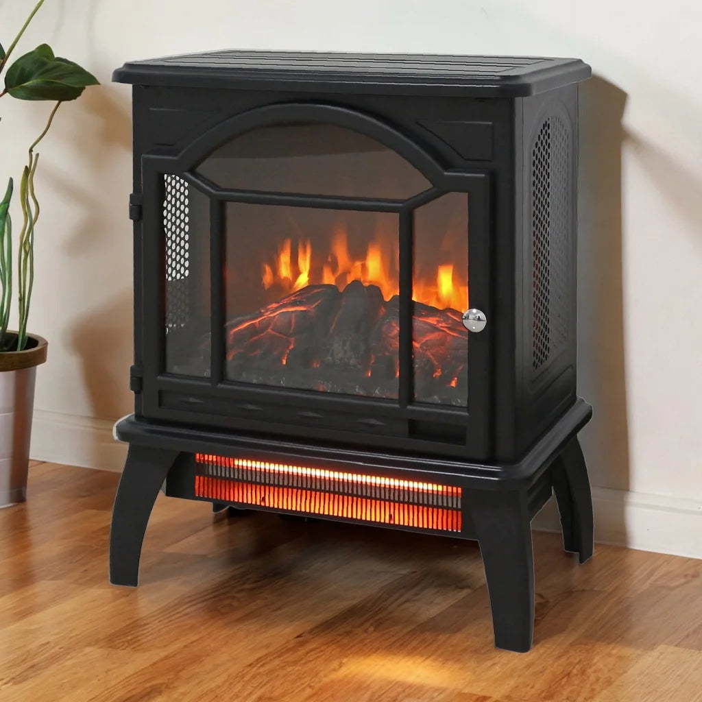 3D Infrared Electric Stove Heater 1500W with Flame Effect P8225