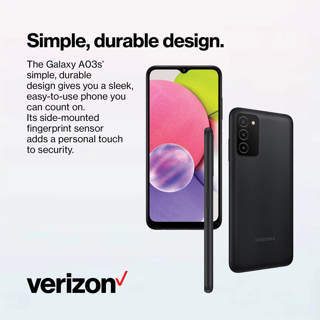 Samsung A03s Verizon Prepaid Smartphone 32GB Black F905266