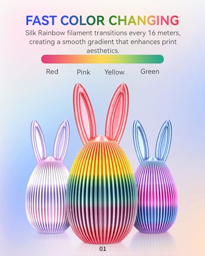 JAYO 3D Printer Filament Bundle, PLA Silk Multicolor 1.75mm, 8 Rolls 2kg G112230