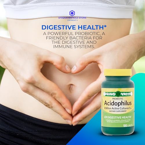 Acidophilus Probiotic 100 Caplets Dietary Supplement with 7 Day Pill Organizer, Pack of 2 K454