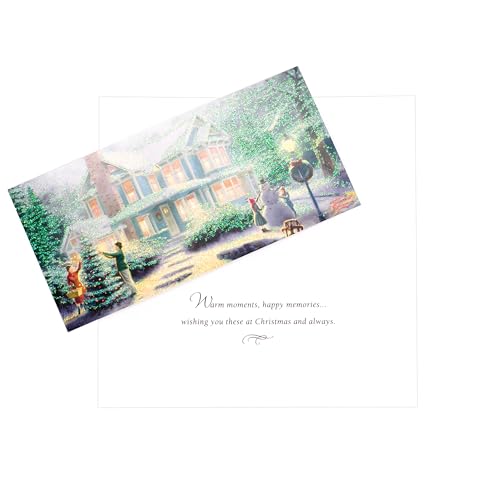 Hallmark Thomas Kinkade Boxed Christmas Cards, Snowy Houses (40 Cards with Envelopes) P719