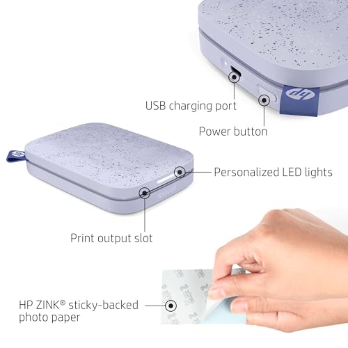 HP Sprocket Portable 2x3 Instant Photo Printer (Luna Pearl) A89391