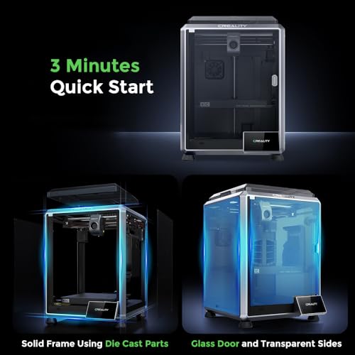Creality K1C 3D Printer, 600mm/s High-Speed Printing, Carbon Fiber Support B672644