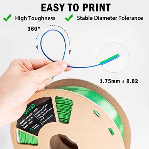 OVV3D Wood PLA Filament Bundle 1.75mm 200g 4 Pack Y521193
