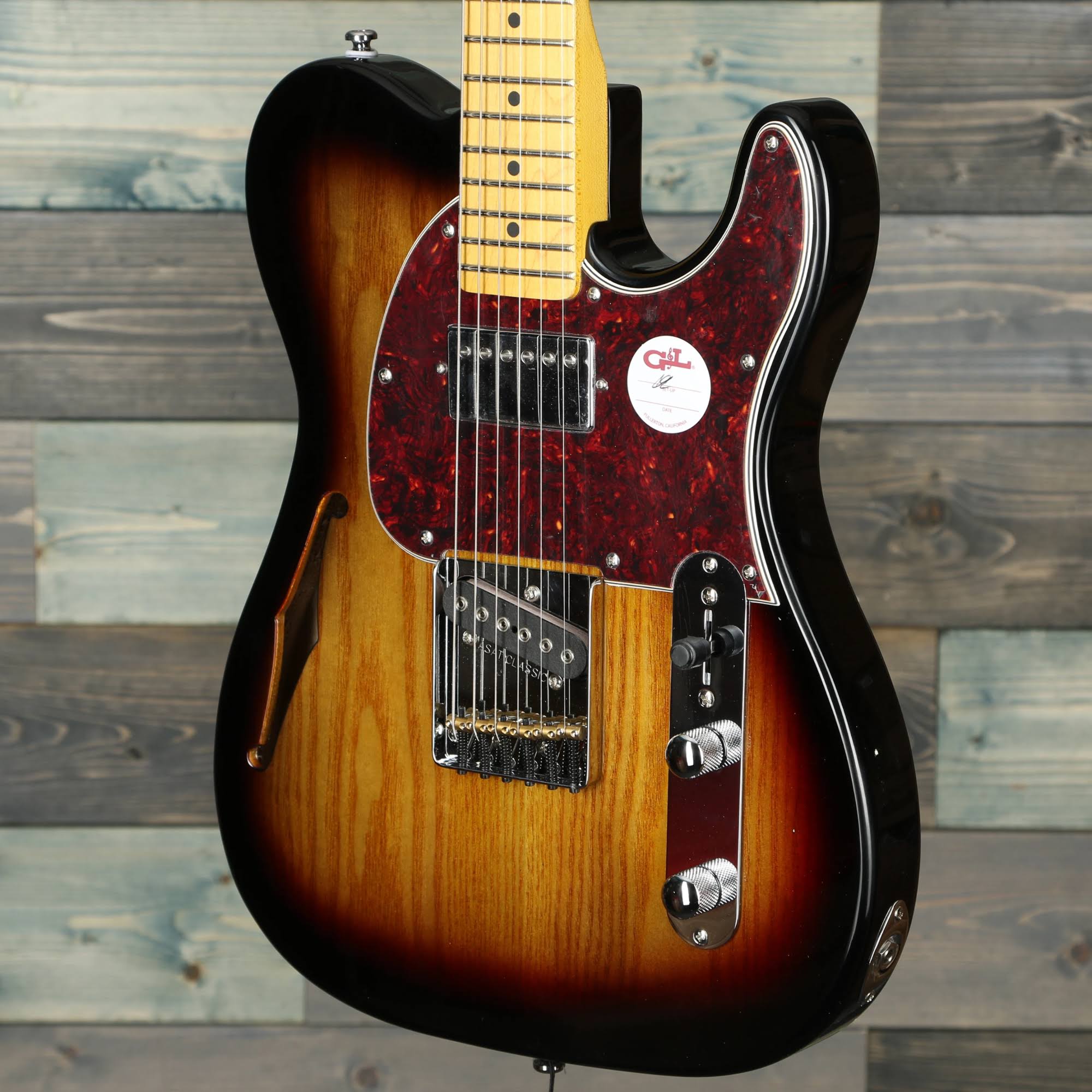 G&L Tribute ASAT Classic Bluesboy Semi-Hollow 3-Tone Sunburst X9470