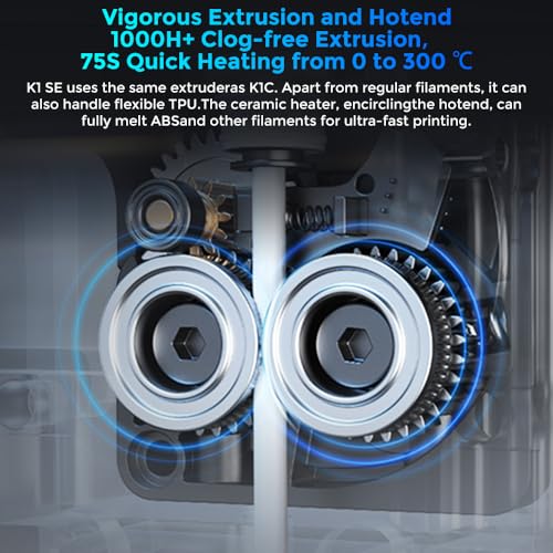 Creality K1C 3D Printer, 600mm/s High-Speed Printing, Carbon Fiber Support B672644