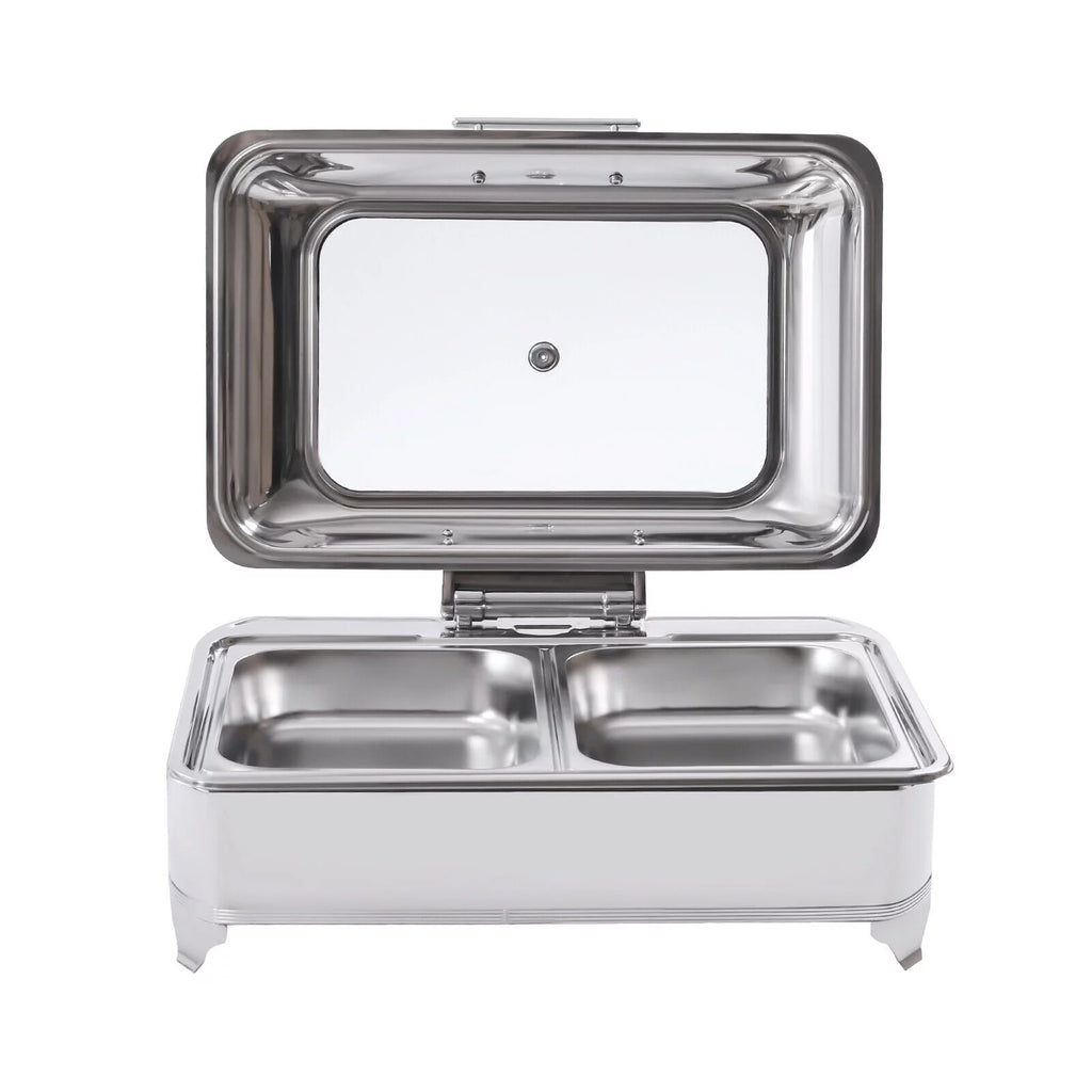 9L Electric Food Warmer with 2 Trays Countertop Buffet Server Y954
