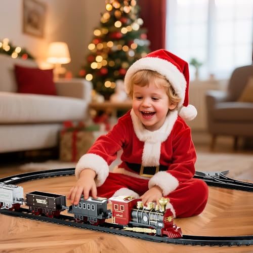 Christmas Train Set with Lights and Sound for Kids Ages 4-8 C174