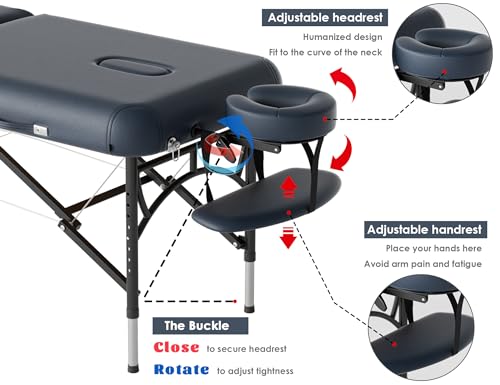 CLORIS 84" Portable Massage Table with Carrying Bag Z191211