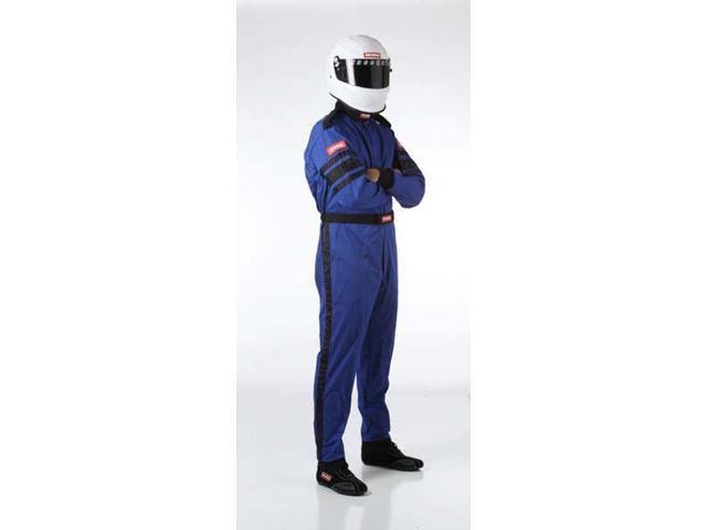 Racequip 110 Series Tall Medium Blue SFI 3.2A/1 One-Piece Driving Suit U44768
