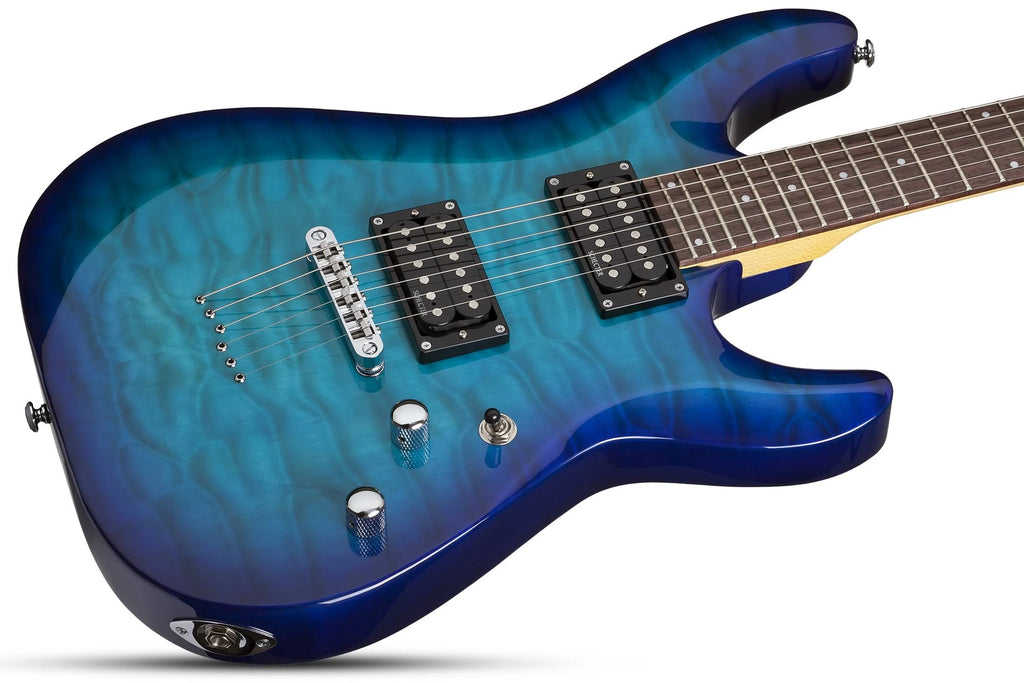 Schecter Guitar Research C-6 Plus Electric Guitar Ocean Blue Burst H82297
