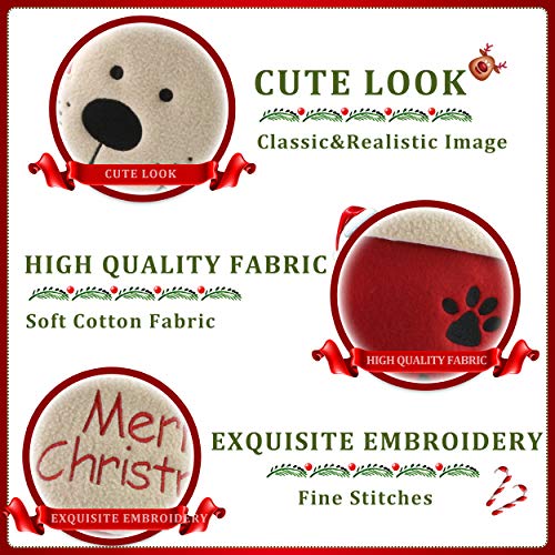 WEWILL 18" Cat Felt Christmas Stocking with Paws Embroidery K25915