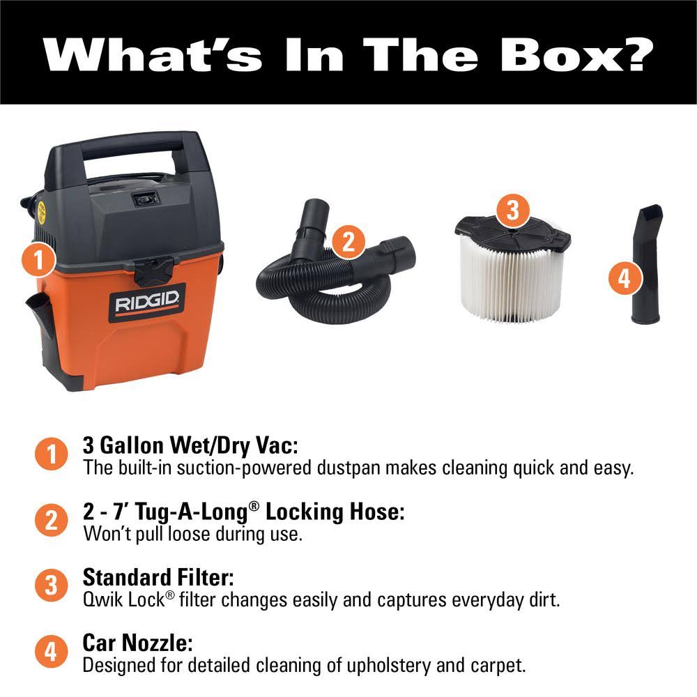 Ridgid WD3050 Wet/Dry Handheld Vacuum C5514