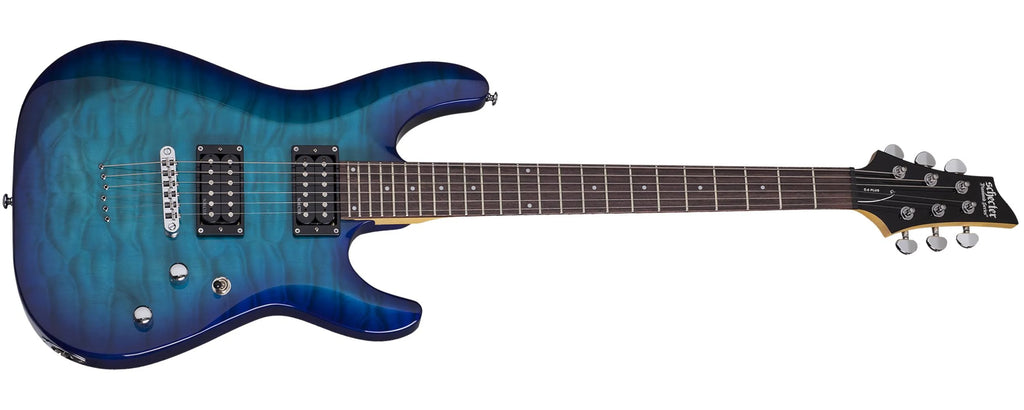 Schecter Guitar Research C-6 Plus Electric Guitar Ocean Blue Burst H82297