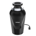Kraus KWD100-75MBL WasteMate Continuous Feed Garbage Disposal with 0.75 HP Ultra-Quiet Motor for Kitchen Sinks