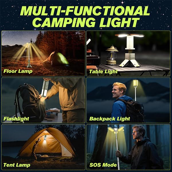 Portable Camping Light 14000mAh Rechargeable Lantern with Magnetic Base Z942