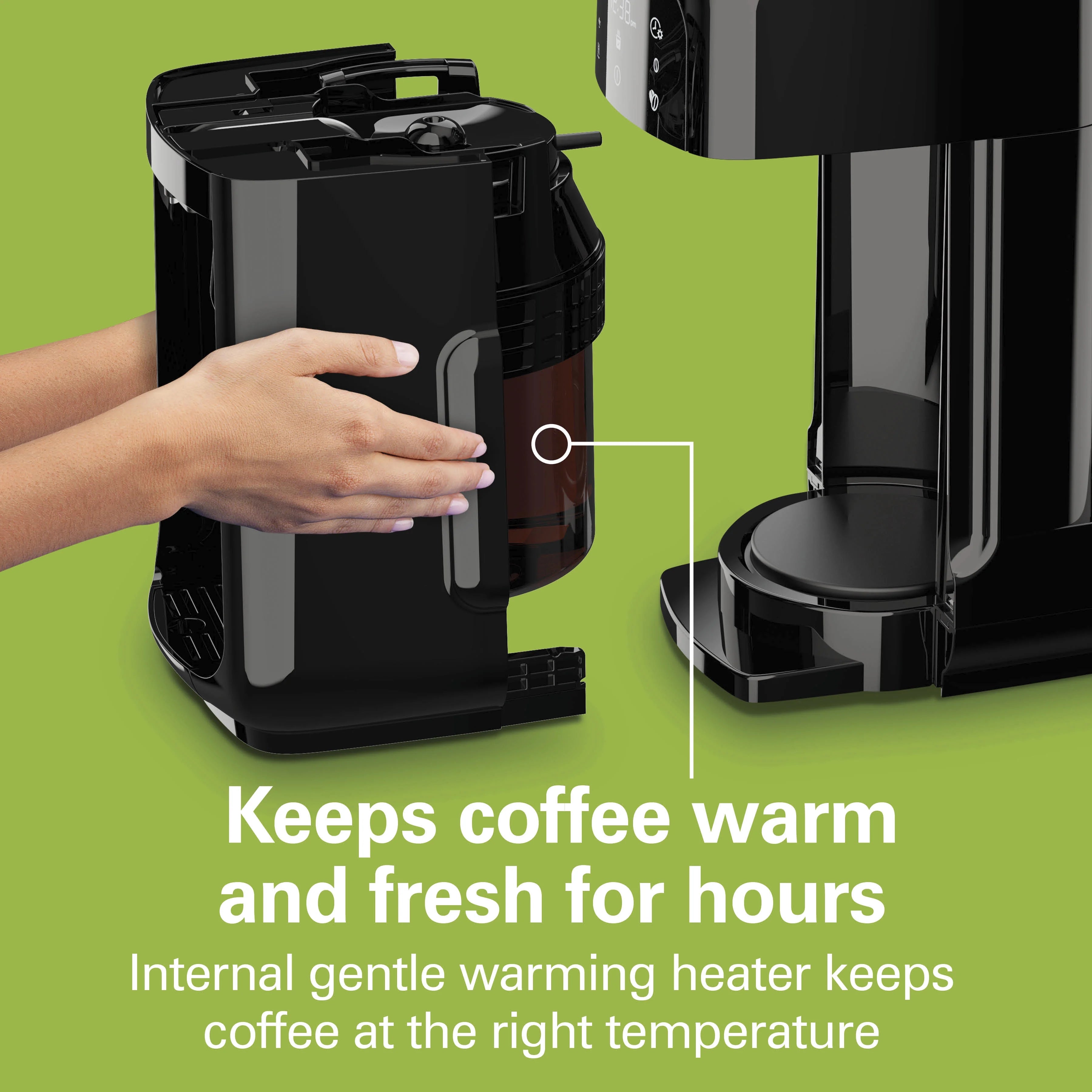 Hamilton Beach One Press Dispensing Coffee Maker, 12 Cup, Black P268