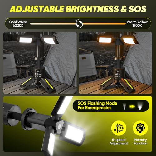 Portable Camping Light 14000mAh Rechargeable Lantern with Magnetic Base Z942