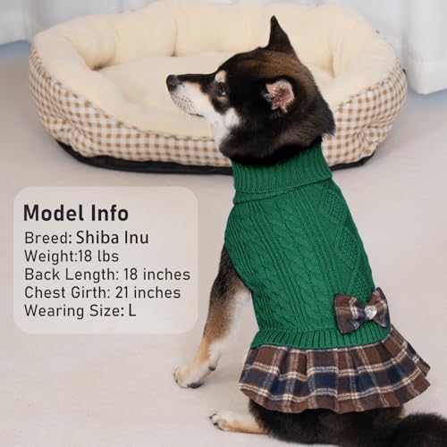 KYEESE Dog Sweater Knitwear with Bowtie for Small Dogs R875009