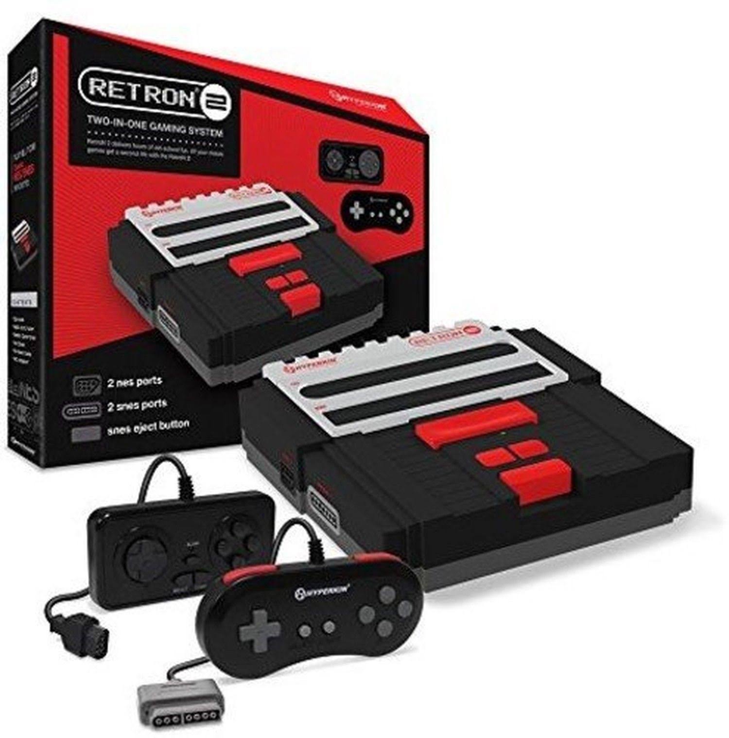 Hyperkin SNES/ NES RetroN 2 Gaming Console (Black) - Megean