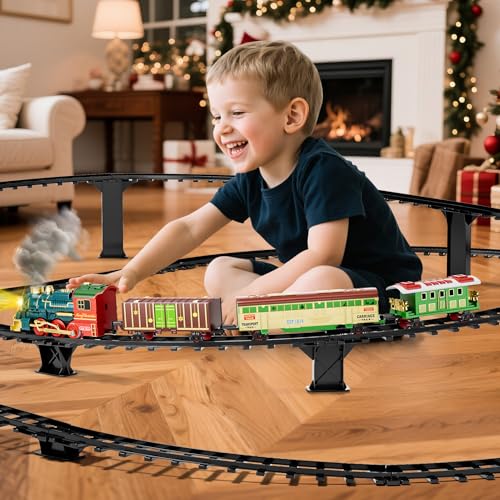 Christmas Train Set with Lights and Sound for Kids Ages 4-8 C174
