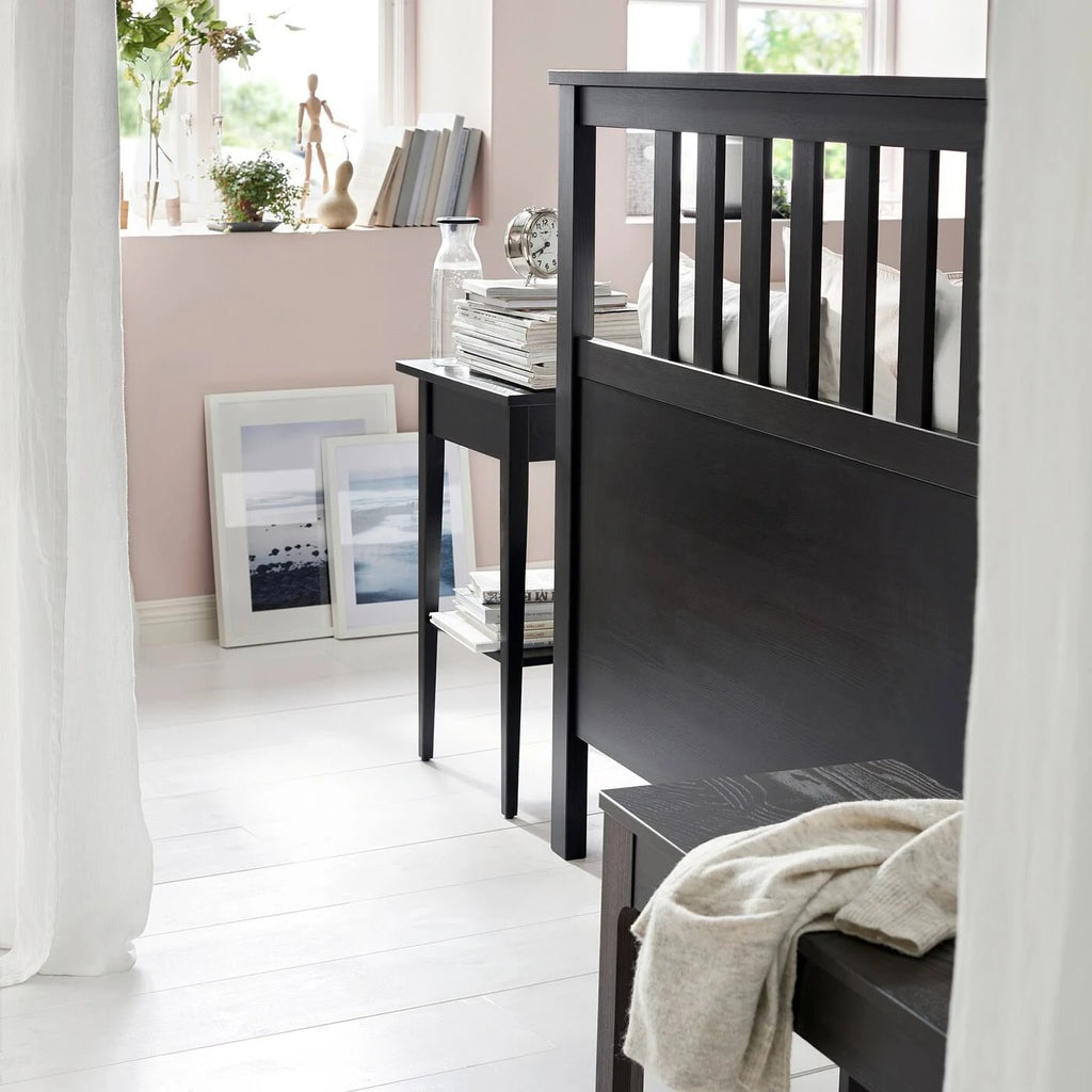 IKEA HEMNES Bed Frame, black-brown, King B48673