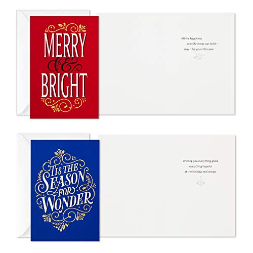 Hallmark Boxed Christmas Cards, Jewel-Tone Floral, 72 Cards with Envelopes H490