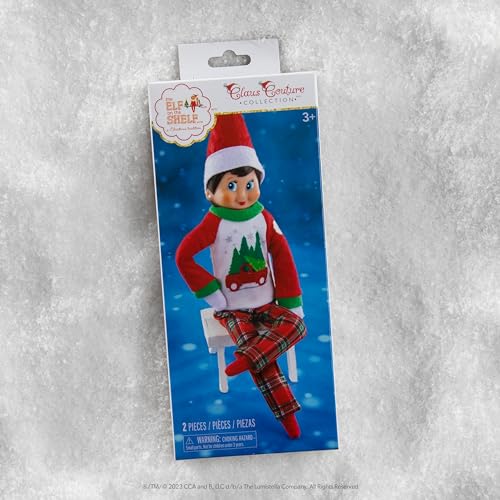 Elf on The Shelf Box Set with Blue Eyed Girl Scout Elf & Claus Couture Collection U940609