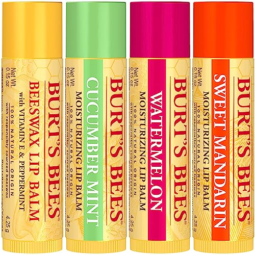 Burt's Bees Lip Balm 4-Pack, Pink Grapefruit, Mango, Coconut & Pear, Pomegranate C323915
