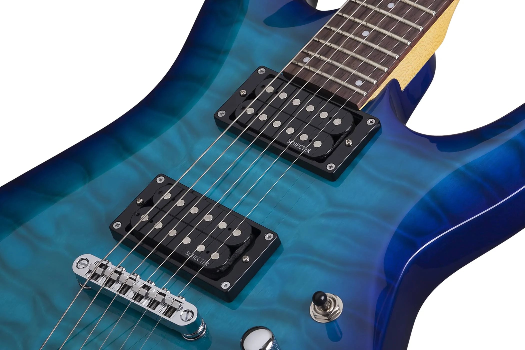 Schecter Guitar Research C-6 Plus Electric Guitar Ocean Blue Burst H82297