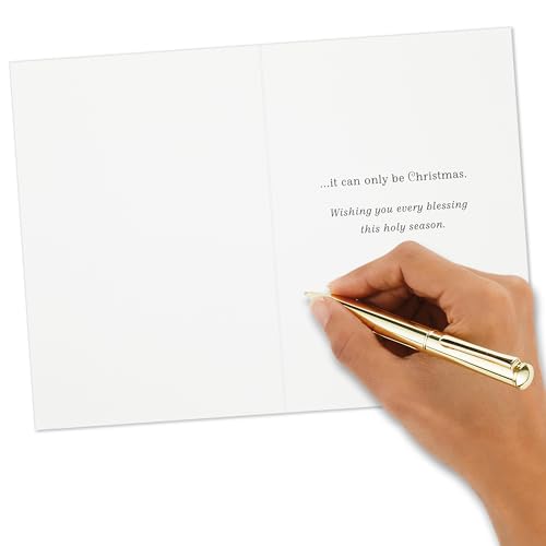 Hallmark Boxed Religious Christmas Cards, Gold Foil Star, 40 Cards with Envelopes Y420453